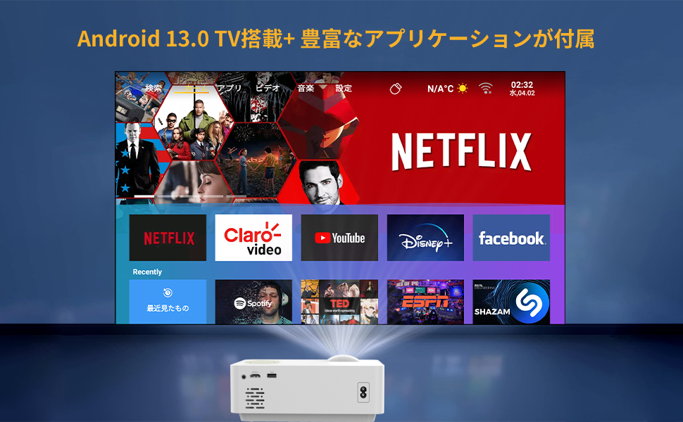 Amazon.co.jp: 2025最新プロジェクター 1080Pネイティブ解像度