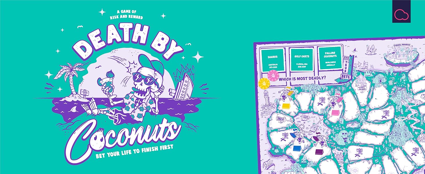 Death by Coconuts Risk and Reward Family Board Game 250