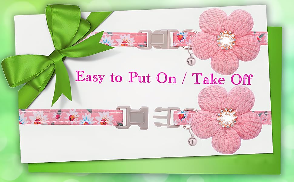 dog collar with flower