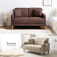 Emma エマ ソファー ソファ コンパクトソファ 2人掛けソファ Emma エマ ソファ ソファー 2人掛けソファ 2人掛けソファー 2人