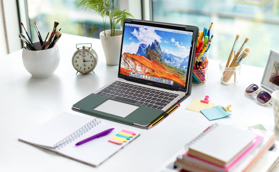 TYTX MacBook Pro 13 inch Leather Case with Vents and Stand Function 2020 2019 2018 2017 2016