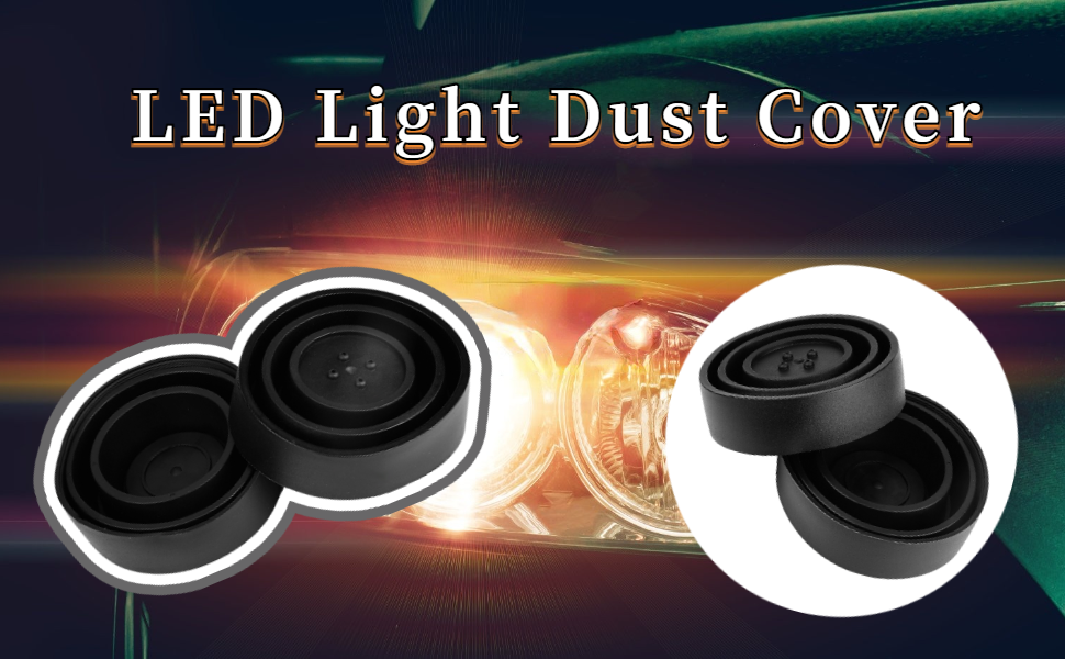 Headlight Dust Cover s, 2Pcs Universal Sealed Rubber Car
