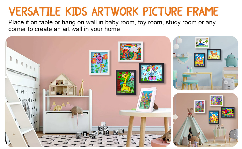 Consevisen Kids Art Frame Kids Artwork Frames Changeable