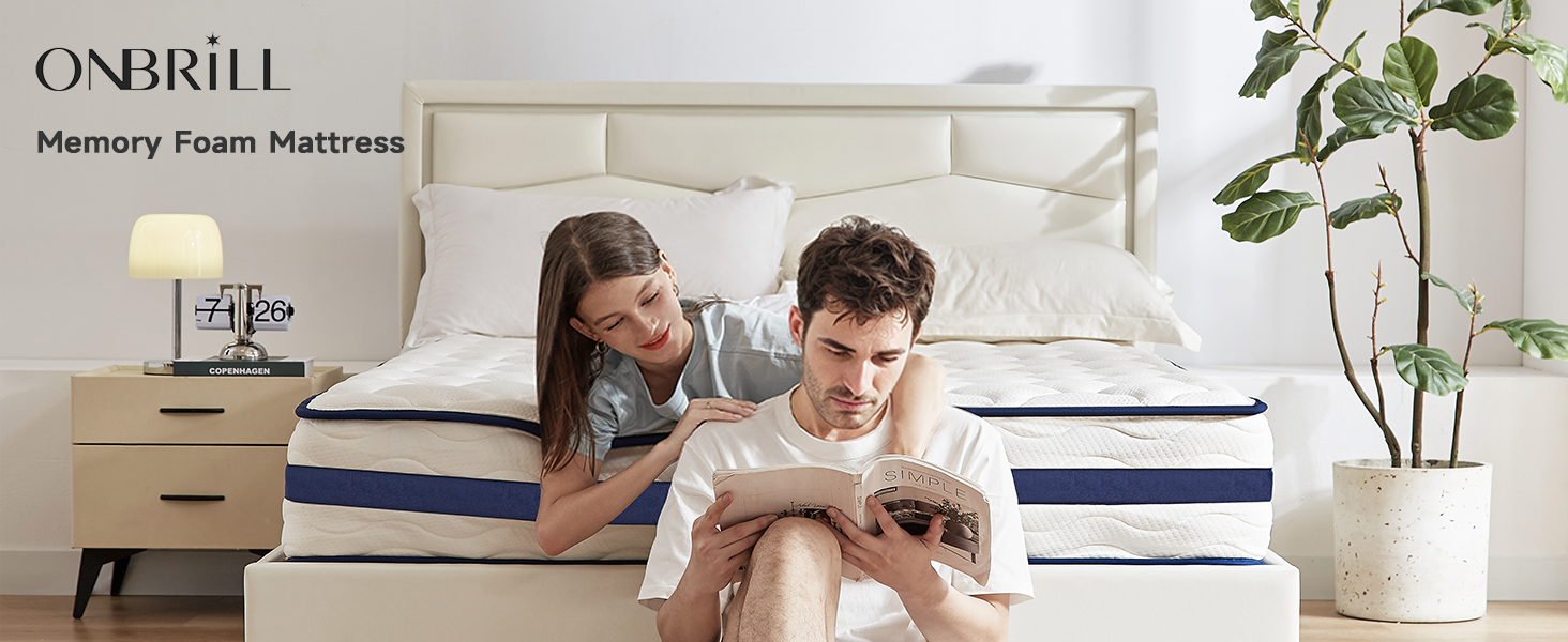 ONBRILL Full Mattress, Motion Isolation,10 Inch Gel Memory