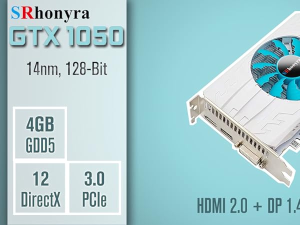 SRhonyra GTX 1050 4GB gaming graphics card