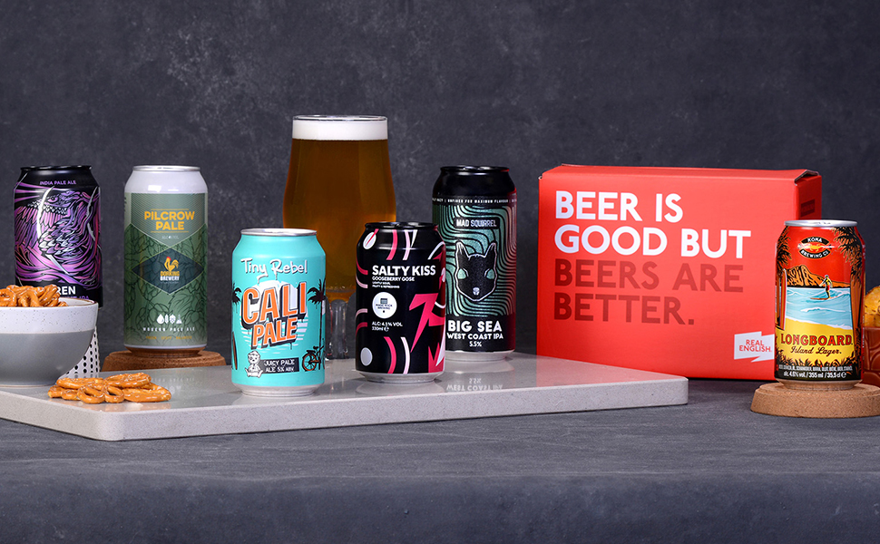 Real English Beer Box (6 Pack) Craft Beer Selection Box Variety of 6