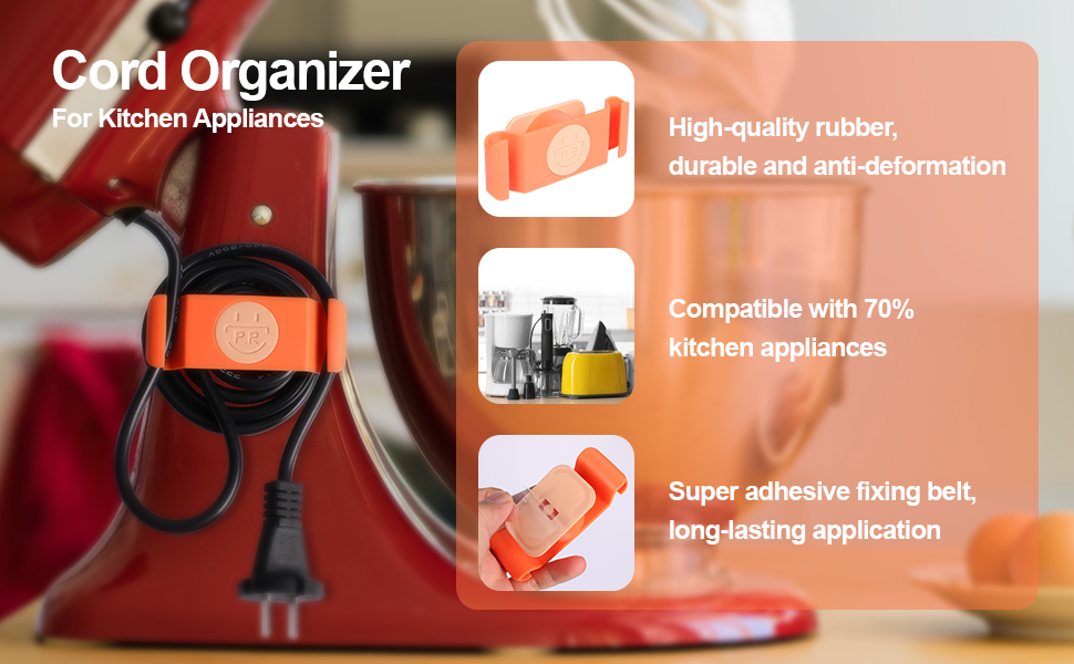 Cord Organizer for Kitchen Appliances, 4 PCS cord wrapper