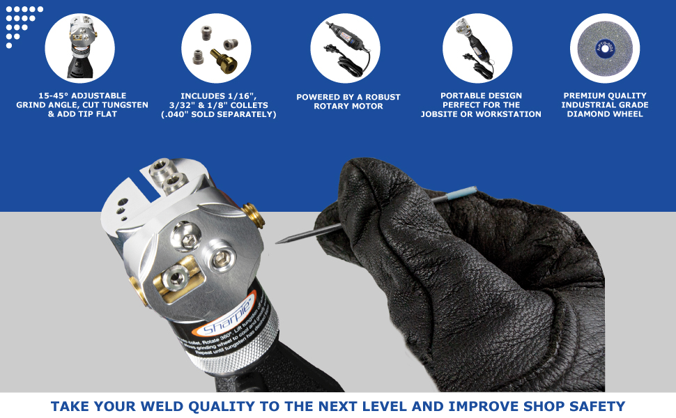 Sharpie DX Adjustable HandHeld Tungsten Sharpener Grinder (Black Ops