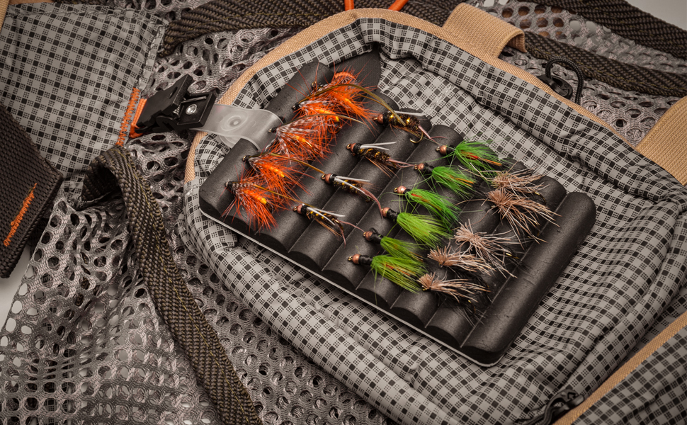 Description Picture 4 of itemFly Fishing Rippled Foam Fly Patch for Vest with Cilp