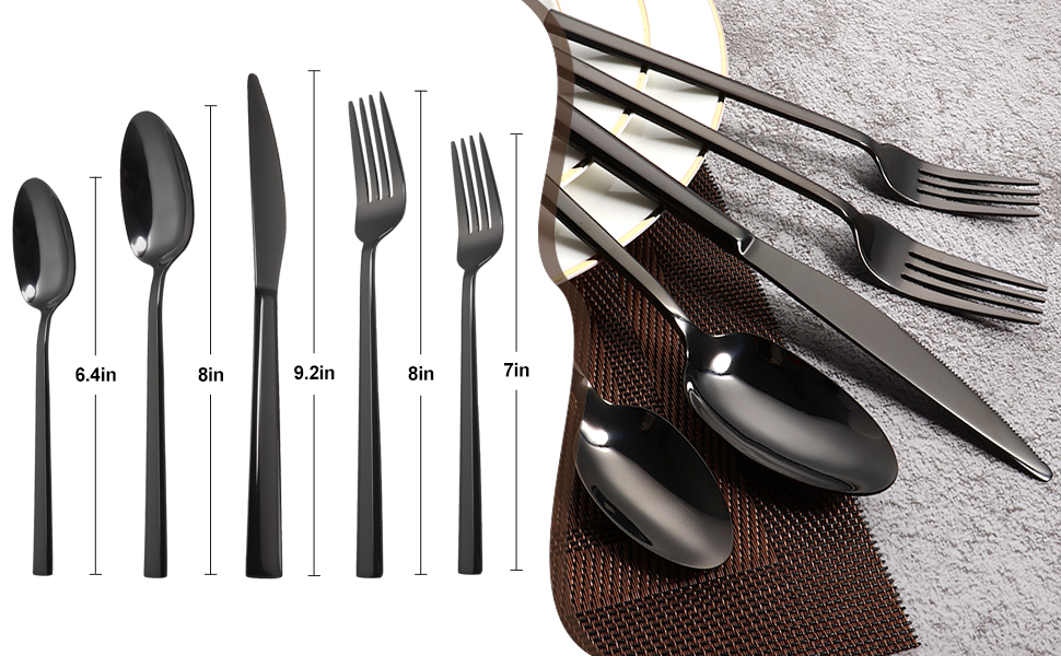 20Piece Silverware Flatware Set, Stainless Steel Cutlery Set, Mirror Polished