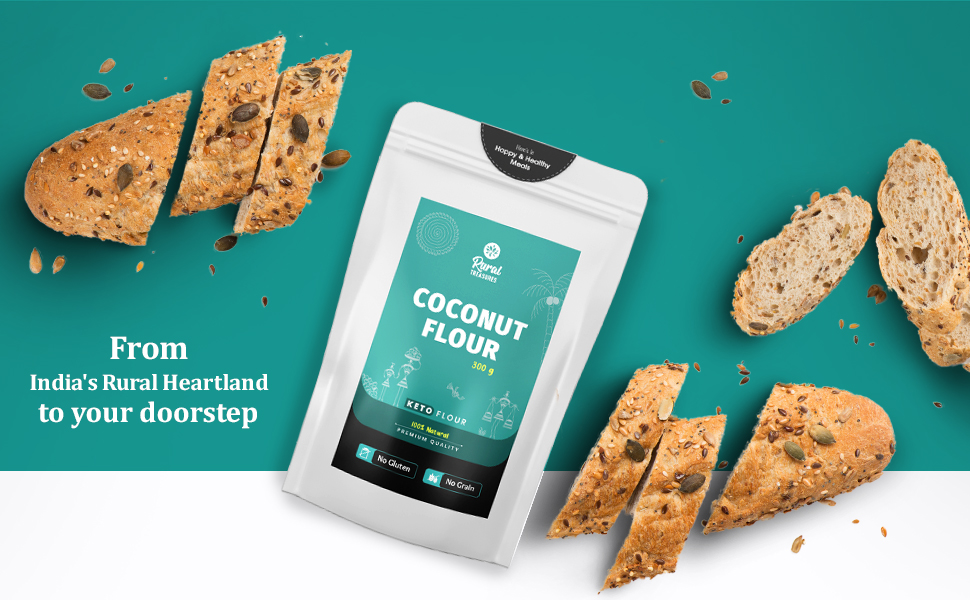 Coconut Flour Coconut Atta Natural, Grain Free Flour Ultra Low