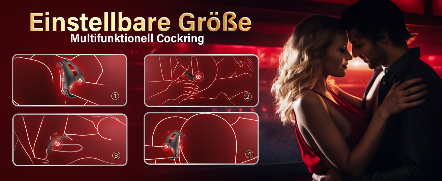 Cockring Sexspielzeug für Paare Einstellbare Größe