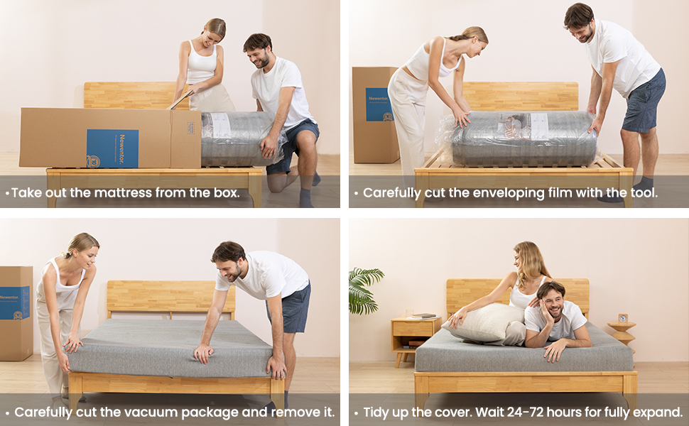 Newentor Adjustable Firmness Zoned Mattress, ThreeLayer Memory Foam Mattress, 18cm Orthopedic