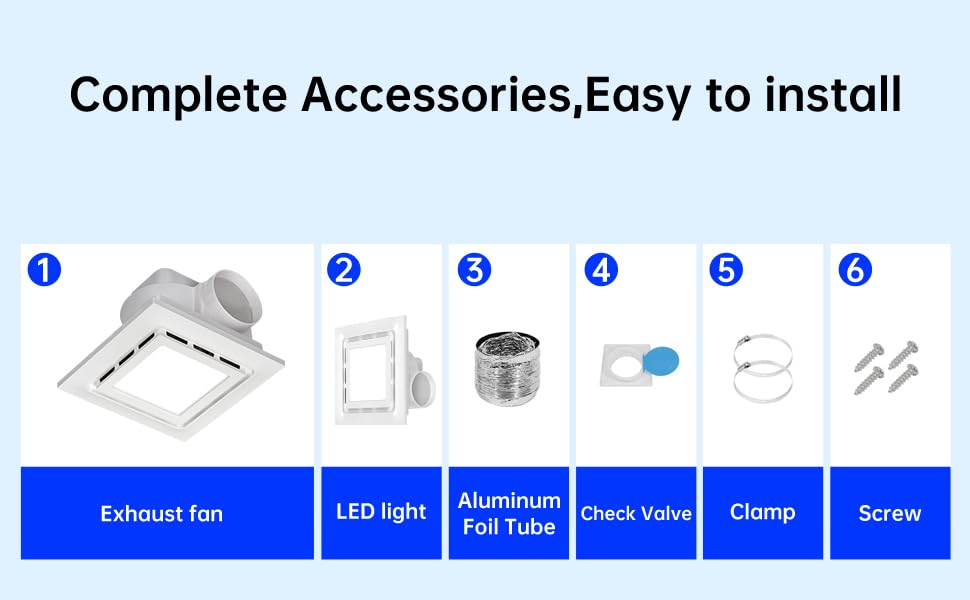 Ventilation fan with LED light