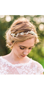 Crystal wedding hair vine for brides