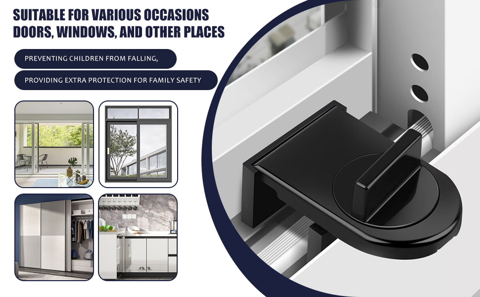 ziyue 4 Pack Sliding Window Locks Security Instant Slide Window Lock