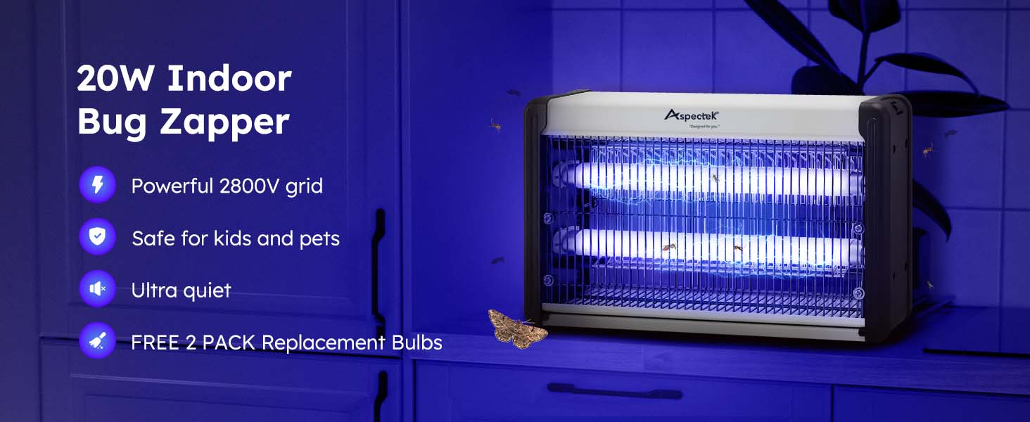 Aspectek 20W Electric Bug Zapper for Indoor use. Effective