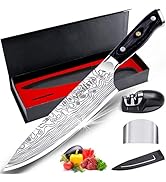MOSFiATA Chef Knife, Ultra Sharp Kitchen Knife 8 inch, Premier High Carbon German EN1. 4116 Stain...