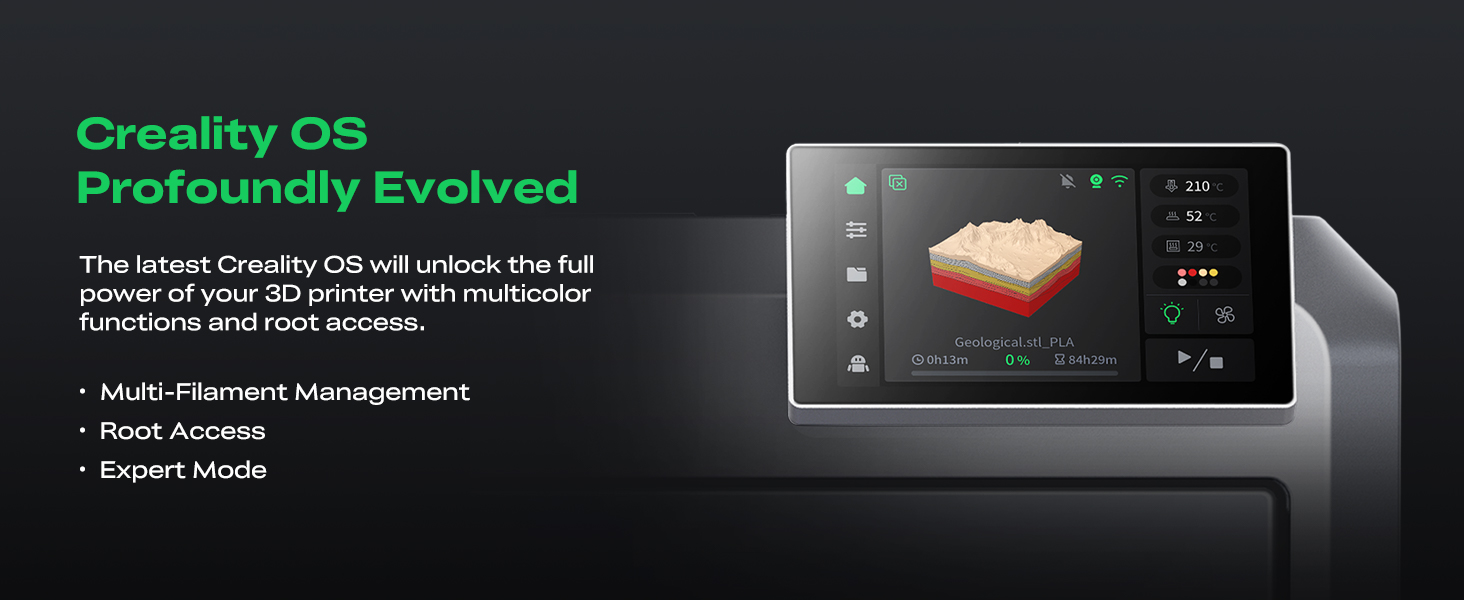 Digital display interface showing green text and technical information on black background, appears to be control panel or settings screen.