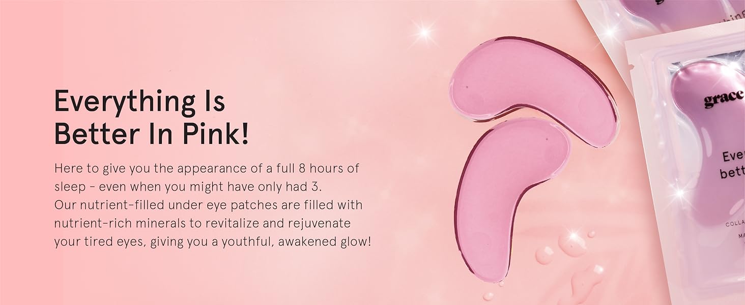 Award Winning Under Eye Mask (24 Pairs, Pink) Reduce Dark Circles, Puffy Eyes, Undereye Bags