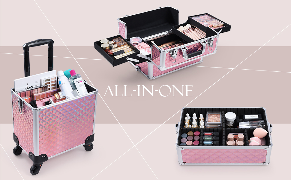 Amazon.com: Adazzo 3 in 1 Professional Rolling Makeup Train