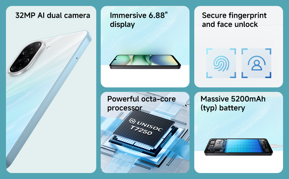 Redmi A5 Smartphone, 3+64GB, Gold, Super Clear 32MP AI