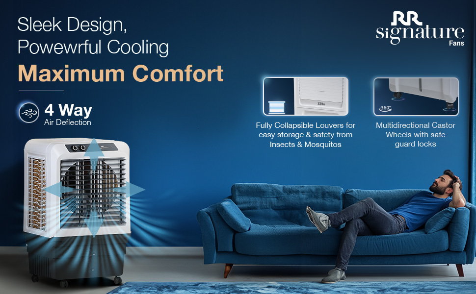 Dessert Cooler with Fully Collapsible louvers & castor wheels to easy move