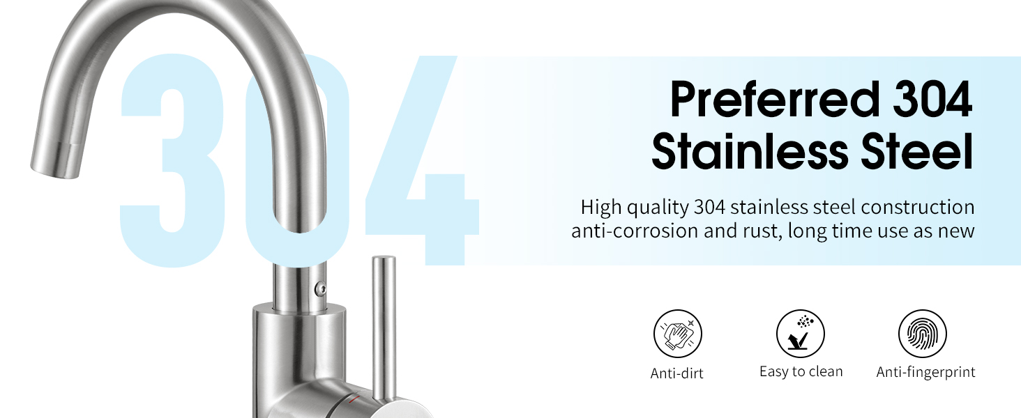 CREA Bar Sink Faucet, Prep Sink Faucet, Small Kitchen Sink Faucet Bathroom Faucet Pre Wet Mini