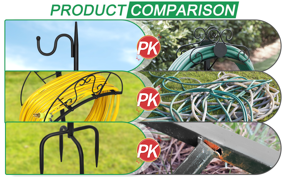 Kaslinova Upgraded Garden Hose Holder with MultiFunctional