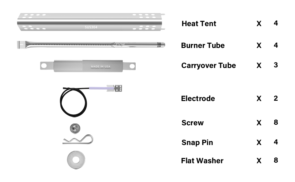 Grill Replacement Parts 4 Burner for Charbroil Performance Series