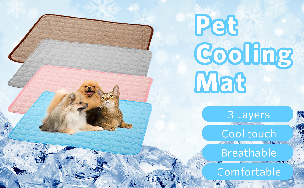 Dog Cooling Mat Pet Self Cooling Mat for Dogs Cats Ice