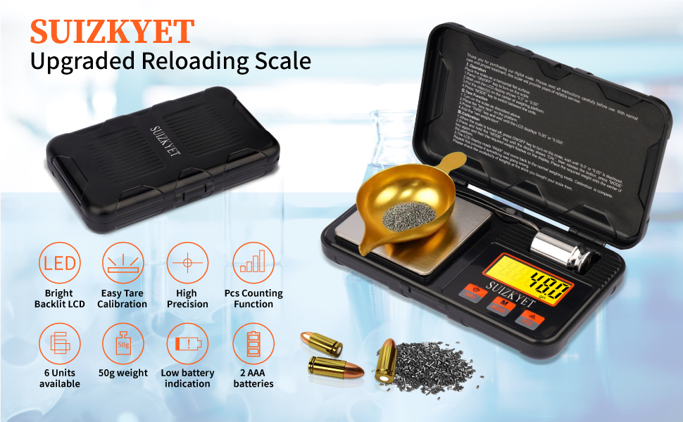 Accurate Reloading Scale 3086 Grains, Powder Scale for