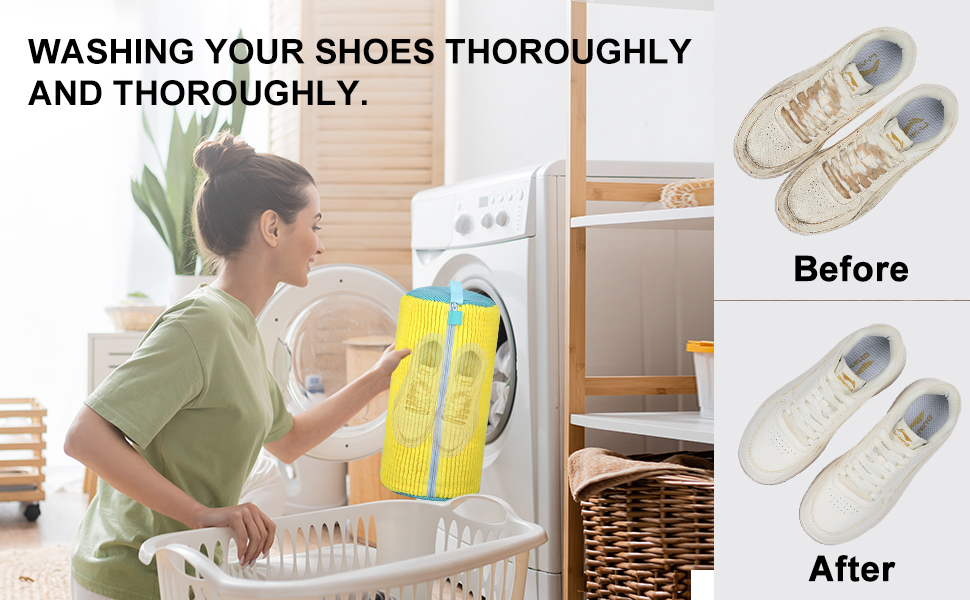 shoe washing bag