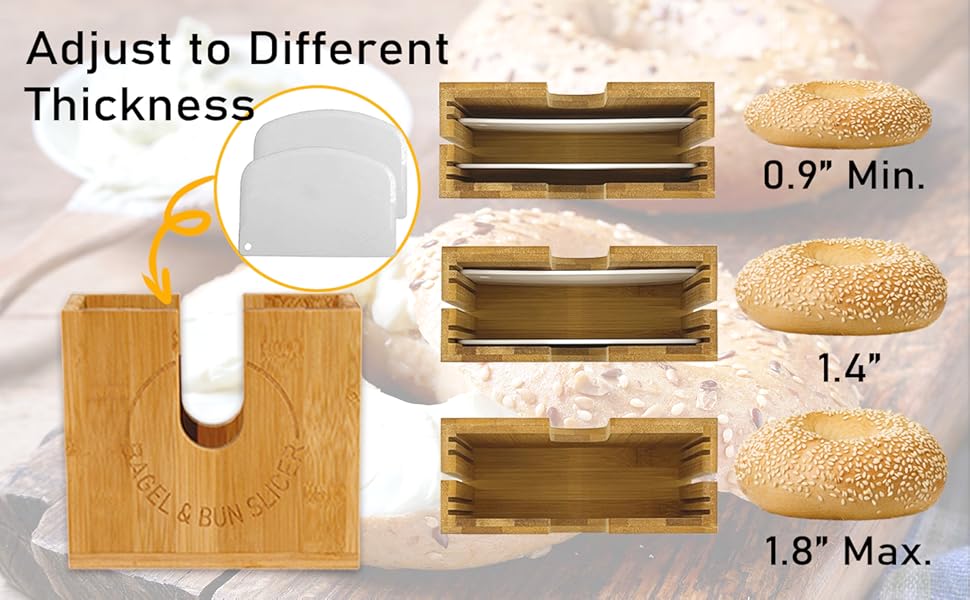Adjustable Bagel Cutter Slicer for Small and Large Bagels