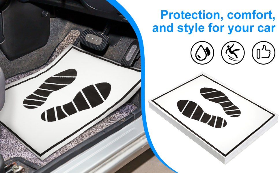 IMIKEYA Paper Floor Mat 25Pcs Disposable Car Floor Mats