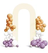 Peomeise 7.2FT Spandex Open Arch Backdrop Cover，U-Shaped 2-Sided Backdrop Cover，Round Top Chiara ...