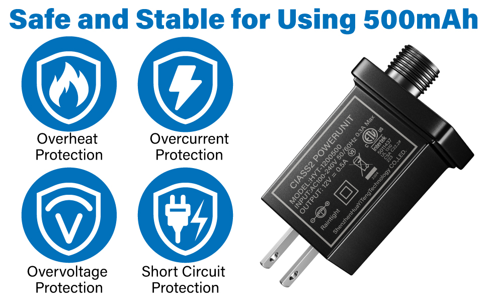 Lustaled 2PCS Class 2 Power Supply 12V 0.5A, 6W IP44
