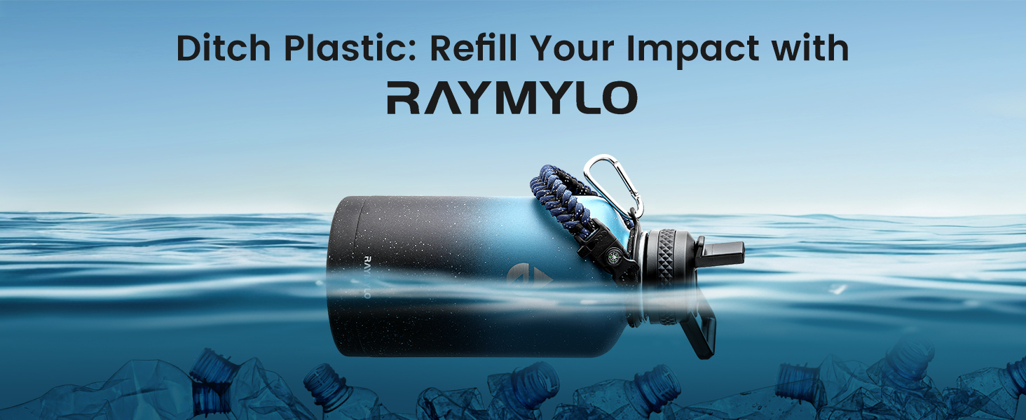 RAYMYLO Insulated Water Bottle, Triple Wall Vacuum Stainless Steel Water Bottles