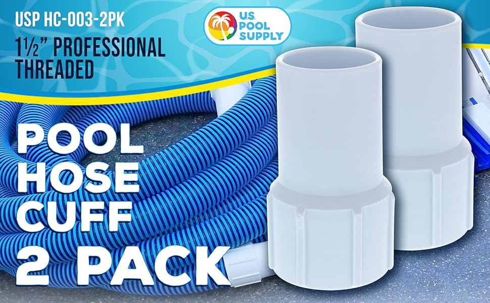 U.S. Pool Supply 11/2" Pool Hose Cuff, 2 Pack Swimming
