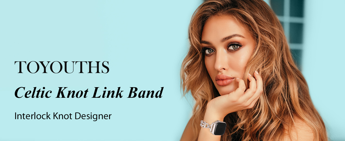 Celtic Knot Bracelet Compatible with Apple Watch Bands 38/40/41/42/44/45/46/49mm Women