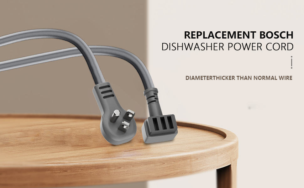 QJH17 Replace for Bosch Dishwasher Power Cord with Ease