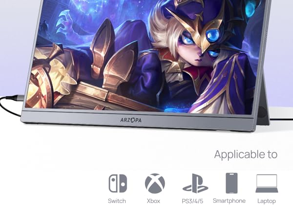 ℳ ‪‪❤︎‬ Amazon.com: ARZOPA 16.1'' 144Hz Portable Gaming Monitor, 106