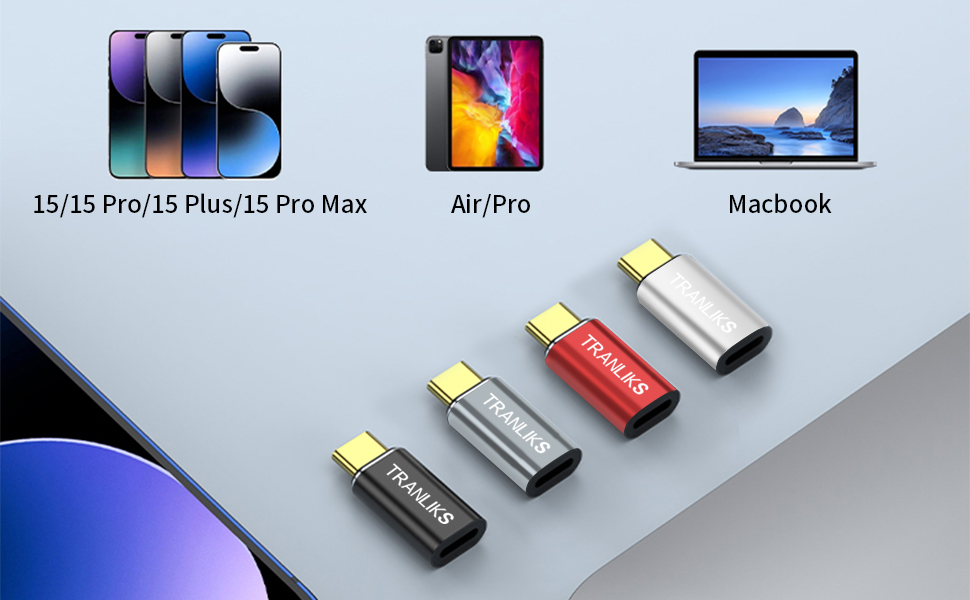 TRANLIKS 2 Pack USB C to Lightning PD Adapter, USB C Male to Lightning