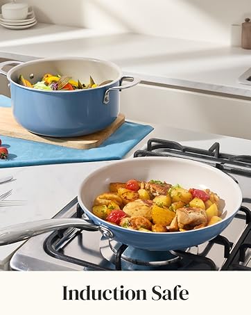 ceramic frying pan with lid