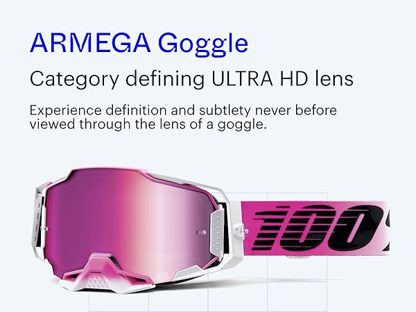 ARMEGA ゴーグル ピンク/イエロー ミラー レンズ Amazon.com : 100% ARMEGA Premium Protective Sport Goggles