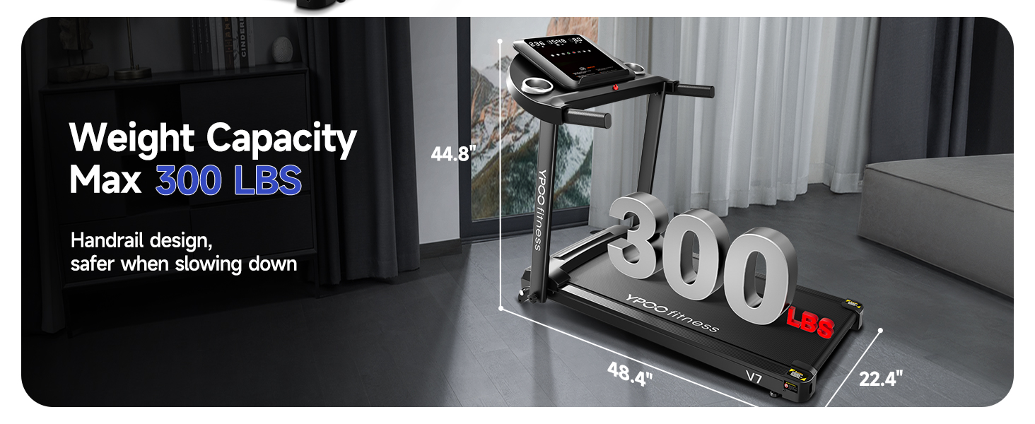 treadmill with handles