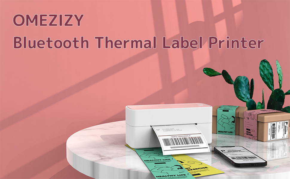 Bluetooth Shipping Label Printer Omezizy 4x6 Thermal Label Printer