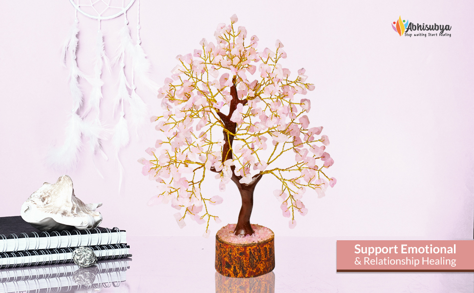 rose quartz tree