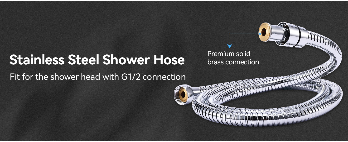 ODMJ Shower Head, Shower Head Filter with 59" Hose and Bracket, 5
