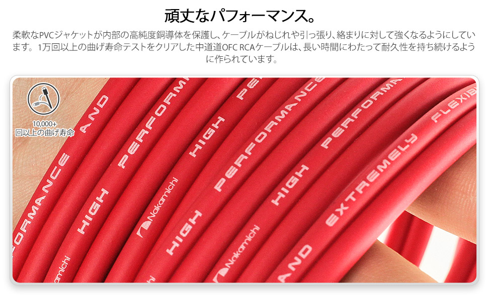 ナカミチ RCA 無酸素銅 (OFC) ケーブル